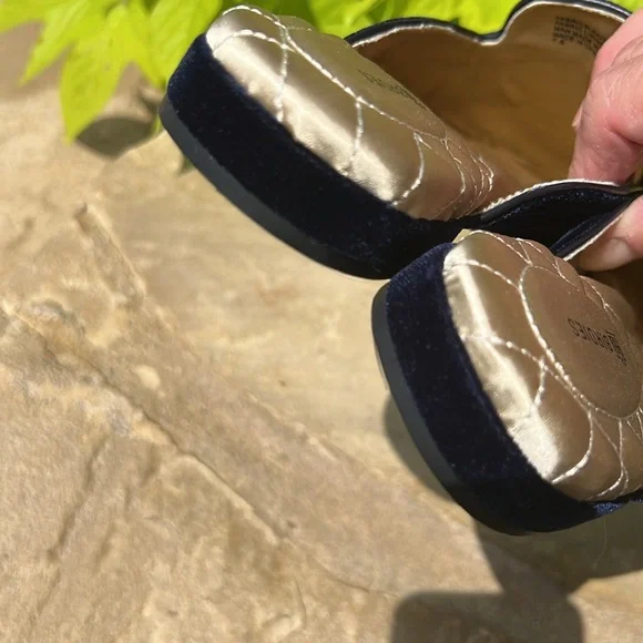 Birdies Phoebe Blue Velvet Slip-On Penny Loafer - Picture 5 of 13